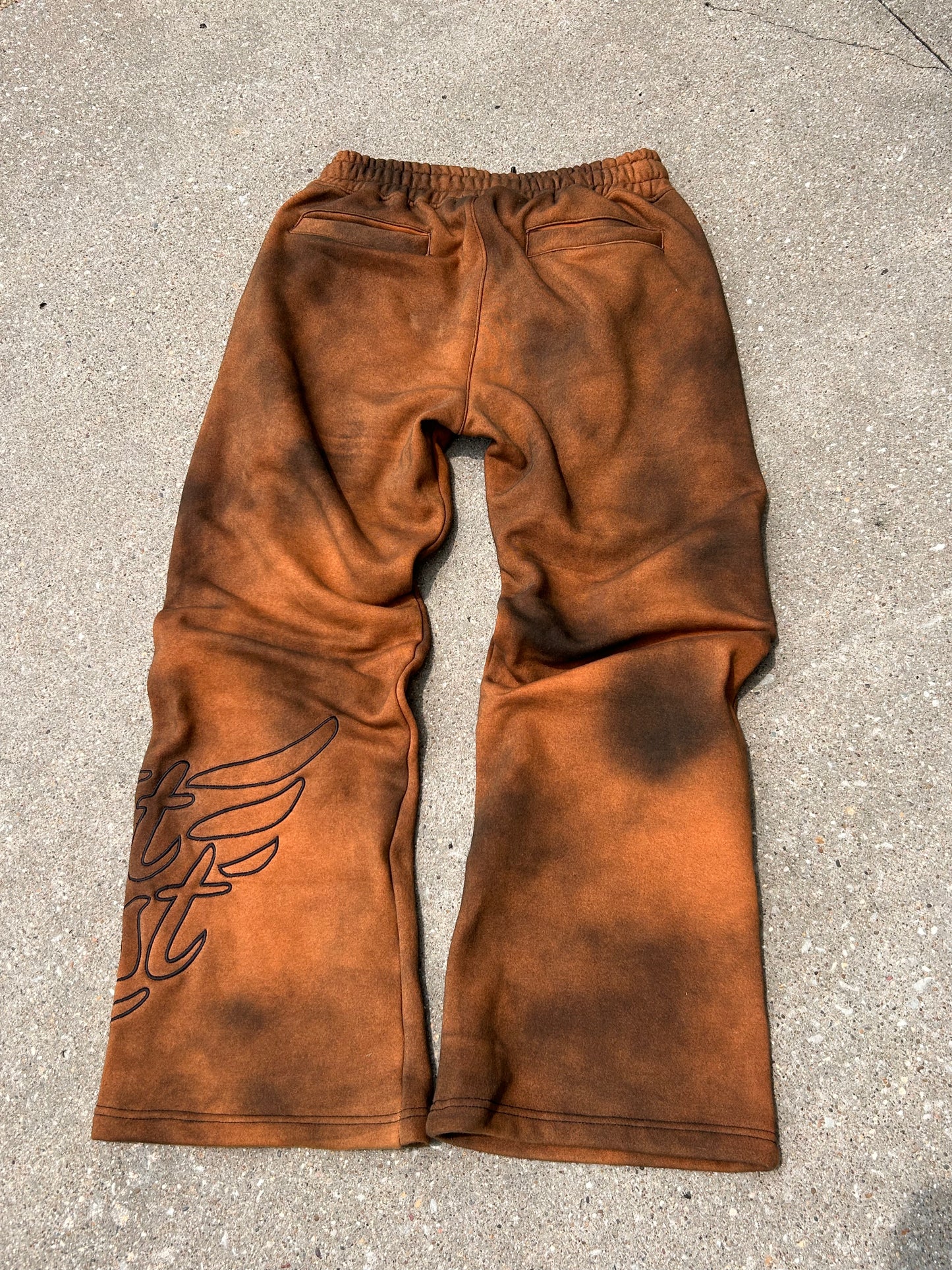 (PRE-ORDER) Bentley Brindle Baggy Wide Leg Sweat Pants