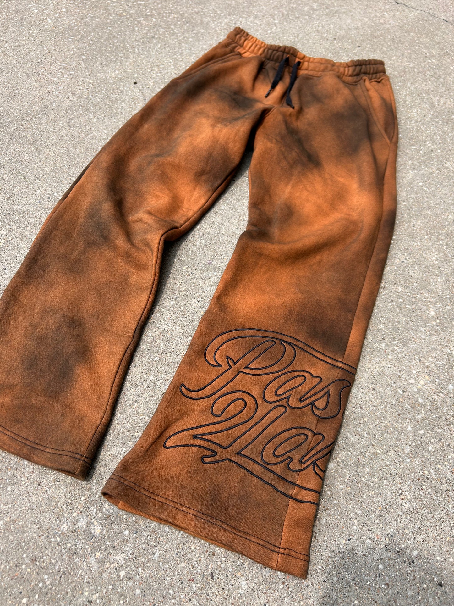 (PRE-ORDER) Bentley Brindle Baggy Wide Leg Sweat Pants